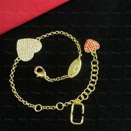 Bracelets de chaîne en strass de luxe, bijoux Style cœur, jolis Bracelets pour anniversaire de mariage, saint-valentin