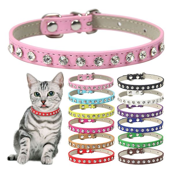 Luxury Rivets Rivets Cat Collar Cuir Small Chog Colliers Puppy Nou STRAP POUR ACCESSOIRES DE CHAPIT