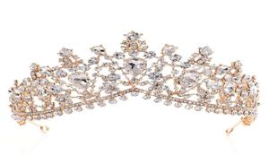 Luxury Rhingestone Tiara couronnes Crystal Bridal Hair Accessoires de mariage Célanges Quinceanera Pageant Prom Queen Tiara Princess CR9300448