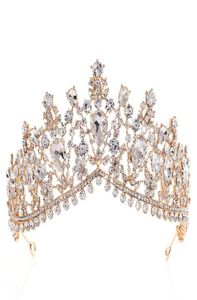 Luxury Rhinestone Tiara Crowns Crystal Accesorios para el cabello nupcial Headspieces de boda Quinceanera Prom Queen Tiara Princess CR1177081