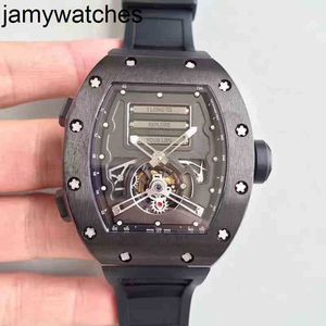 Luxury Richardmill Watch Date Mens Mécanique Business Leisure RMS69 Automatic Black Steel Case Tende