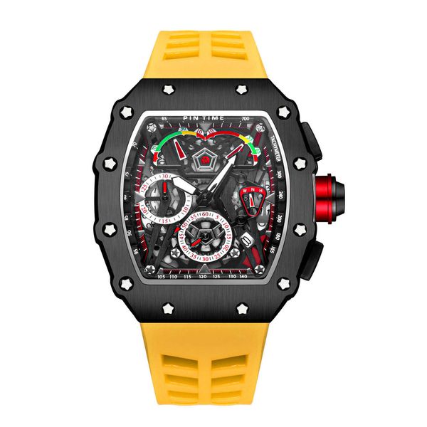 Montre de luxe Richardmill montre de diffusion en direct creux compteur de timecode entièrement automatique nouveau style bande RM hommes Tiktok U1JW