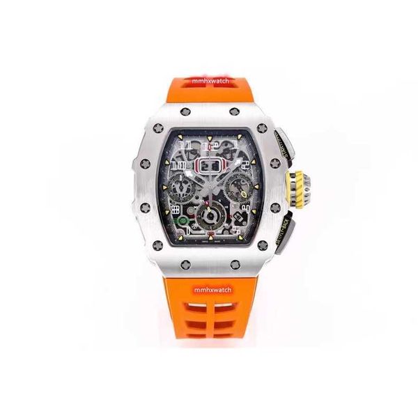 Reloj suizo Richas Miers de lujo ZF Factory Tourbillon Movimiento automático KV RM1103 para hombre con movimiento cronógrafo multifunción 7750 Cristal de zafiro espejo de cristal