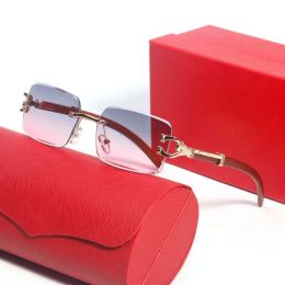 Luxe randloze designer zonnebril voor dames Mode geleidelijke kleur Retro zonnebril Strand Dame Zomerstijl zonnebril