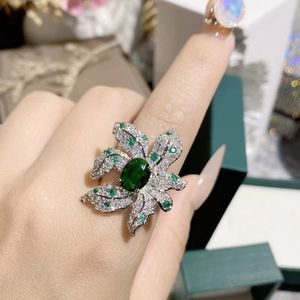 Luxe Ring 100% moissanite en 100% 925 zilveren ringen voor vrouwen mannen diamant mode bruiloft Verlovingscadeau met doos topkwaliteit