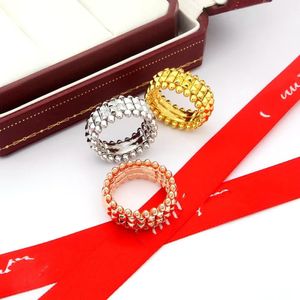 Luxury ring Clash de rings ontwerper voor dames sieraden 18k premium merk titanium staal verlovingsring mannen trouwfeest kerst verjaardag cadeau maat 6-9