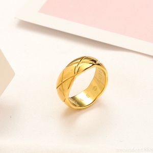 Anneau de luxe Classic Crystal Ring 18K accessoires de bijoux plaqué d'or