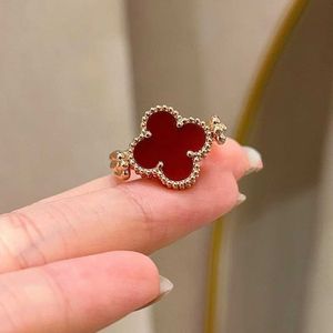 Luxe ring voor koppels niet -verdaftijd Vrouw puur zilveren Natural Red Chalcedony Highd met gemeenschappelijke Cliek