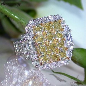 Luxe Ring Pineapple Diamond CZ S925 Sterling Silver Engagement Wedding Band Ringen voor Vrouwen Mannen Mode-sieraden