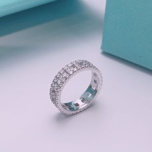 Bague de luxe femme bague diamant argent bijoux classiques cadeau saint valentin
