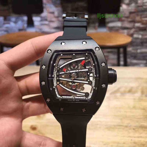 Luxury RM Mens Wristwatch Richa Mill Business Leisure RM59-01 Machinerie Automatique Black Steel Case Tape Watch Mens Watch Designer Imperproof Wrists Wrist