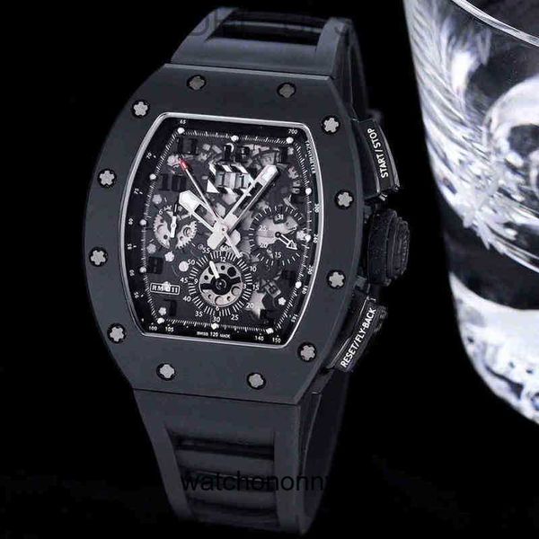 Relojes multifuncionales retrógrados RM011-03 de lujo, reloj de pulsera de diseñador, reloj mecánico de lujo para hombre, 40x50x16mm O4E0XQRW