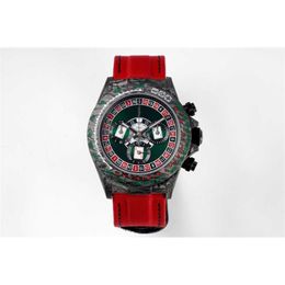 Montre suisse de luxe RMiles ZF Factory Tourbillon Mouvement automatique 8F Lucky Turntable mesure 40 mm de diamètre et est équipé d'un mouvement de synchronisation 7750 en fibre de carbone