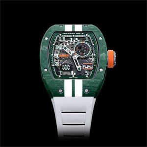 Reloj suizo RMiles de lujo ZF Factory Tourbillon Reloj de pulsera con movimiento automático Rm Pilot Relojes deportivos Serie Rm029 Material de fibra de carbono usado