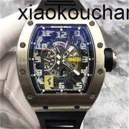 Luxe RMiles horloge automatisch SuperClone KV Factory RM030 uitgeholde wijzerplaat 18K platina met 12016 kaart Koolstofvezel saffier Schip door Fedex31ZS
