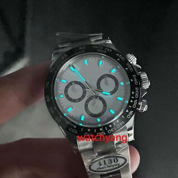 Reloj mecánico suizo Rolaxs de lujo Clean Factory CLEAN Top para hombre Movimiento 4130 Función de cronotipo Acero fino 904 Hecho de 40 mm x 12,4 mm Reloj original