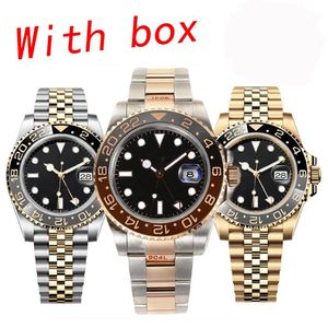 Luxe Root Beer herenhorloge 40 mm G-T automatisch 904L roestvrij staal saffier lichtgevend waterdicht Montre De Luxe DHgate horloge Cai Jiamin ROLEJ horloge