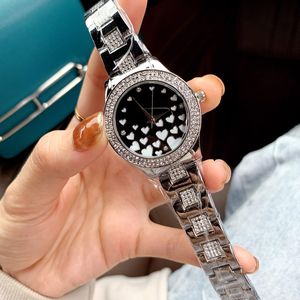 Luxe rose goud dame horloge 36mm diamant mode horloges voor vrouwen Roestvrij stalen band Topmerk Designer Horloges Kerst 320Q