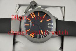 Topkwaliteit Classico 55 U-1001 RVS Blauw Black Black Black Rubberen Heren Automatische Sport Horloge Heren Horloges Transparant Back