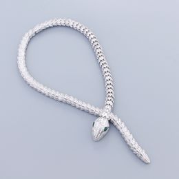 Luxe or rose argent serpent pendentifs longs colliers pour femmes tour de cou à la mode attrayant bijoux de créateur fête de noël cadeaux de mariage cadeaux d'anniversaire filles