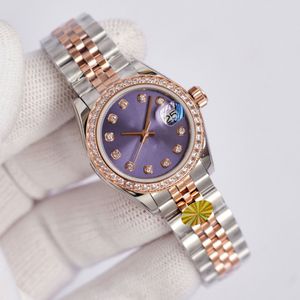 Reloj de lujo de oro rosa para mujer de primeras marcas 31 36 mm Relojes de pulsera de diseño Relojes de dama con diamantes para mujer Reloj de regalo para el día de la madre de San Valentín y Navidad