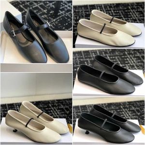 Luxury Row muller Designer Femmes chaussures Mode loisirs Ava Ballet Flat Sheepskin Canal Retro Top qualité Soft Shoe Size 35-40