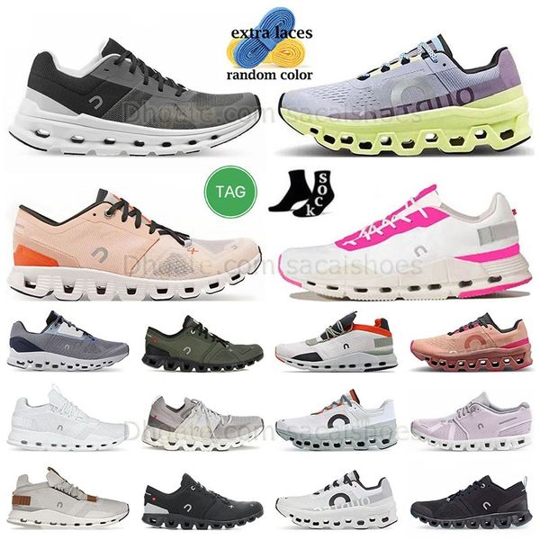 Chaussures de course de course de luxe Cloudvista Clouds 5 Cloudmons de rose et blanc tout noir Ultarboost Cloudrunner Cloulultra en cuir Tennis Shoe plateforme chaussures Sneakers