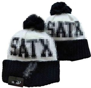 Bonnets de luxe San Antonios Spurs Beanie Designer Hiver Hommes Femmes Design de mode Chapeaux en tricot Automne Casquette de laine Lettre Jacquard Unisexe Crâne chaud Sport Bonnet en tricot a1