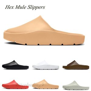 Luxe Sandalen Hex Mule Slippers Designer Womens Slides Zomer Zwart Wit Roze Sandels Lidies Office Platform Sandales