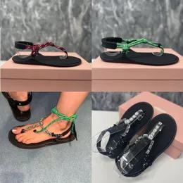 Sandales de luxe Sildes Slippers Corde coton tongs flip-flops pantoufles femmes sandale de plage d'été glissements en caoutchouc semelle verte rouge en nylon en nylon en nylon sandales