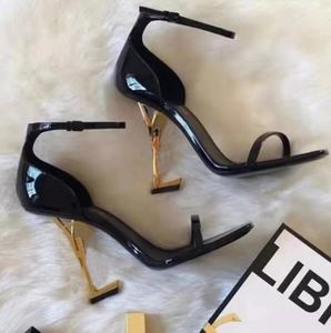 Sandales de luxe à talons hauts pour femmes, chaussures de créateur à la mode, avec lettres de 7cm et 10cm, pour dîner de mariage, avec sacs anti-poussière