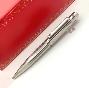 Stylo à bille en métal de luxe série Santos Ct argent noir doré papeterie fournitures de bureau écriture stylos à bille lisses comme G8461823