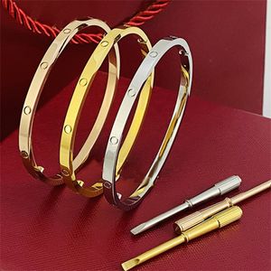 Luxury screw bracelet diamonds with screwdriver gold bangel designe platinum bracelet for women men bracelet accessories wholesale Jewelry