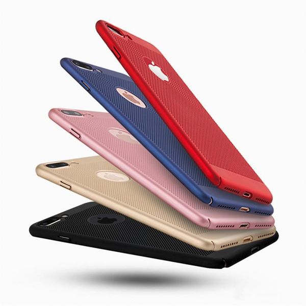Gommage de luxe Respirant Dur PC Cas Couverture Arrière De Protection Complète Pour iPhone X 8 plus 8 iphone 7 plus Avec 5 Couleur 50pcs UP