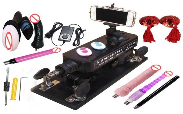 Mitrailleuse de sexe de luxe avec gode et tasse de masturbation Machine automatique de rapport sexuel pour hommes femmes cadeau sein Nipple6434296