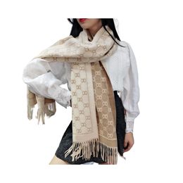 Luxe sjaal Sciarpa voor heren dames Winter puur warme sjaal sjaal volledige letter gedrukt