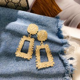 Boucles d'oreilles pendantes en cristal brillant de luxe, breloque couleur or argent plaqué carré strass, boucles d'oreilles pendantes pour femmes, bijoux de fête de mariage