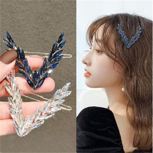 Pince à cheveux de luxe en cristal brillant pour femmes, épingles à cheveux coréennes en forme de V, accessoires pour filles, couvre-chef, ornements à la mode, cadeau