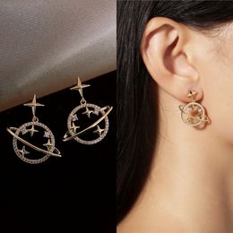 Luxury brillante aretes para gotas para mujeres