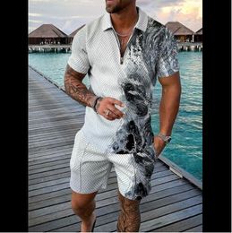 Luxury Luxury Men's Tracksuit Classics Designer Tshirt Short Summer Mens Shirt Brand à manches courtes à manches à manches à glissière Men Streetwear 2 pièces MAL 571