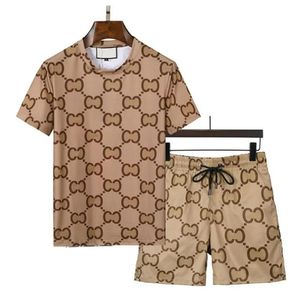 Chemises de luxe survêtement s décontracté à manches courtes Sweat costume mode hommes 2 pièces ensemble séchage rapide Blouse chemise Shorts2563