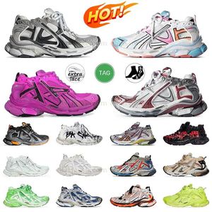 Chaussures de luxe Runner 7.0 Track Designers Femmes Hommes Chaussures Transmit Sens Retro Formateurs BOURGOGNE Deconstruction jogging randonnée 7 Baskets plate-forme plate-forme formateur