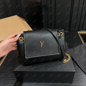 Luxe schoudertas Goud echt leer Messenger Bag Modeontwerper Damesketting Crossbody Luxe Nolita Mini-tassen Klassieke flap Damesportemonnee Portefeuilles