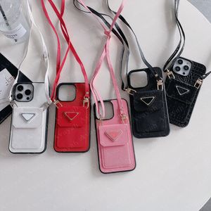 Luxe schoudertasstijl telefoonhoes voor iPhone 15 14 13 12 11 Pro Max X Xs Xr 8 7 Plus kaartvak opslag draagbare crossbodyband mobiele telefoonhoes met gespkoord