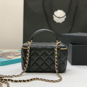 Luxe schoudertassen Designer cosmetische tassen 1: 1 kwaliteit echte lederen crossbody tas 17 cm met doos MC105