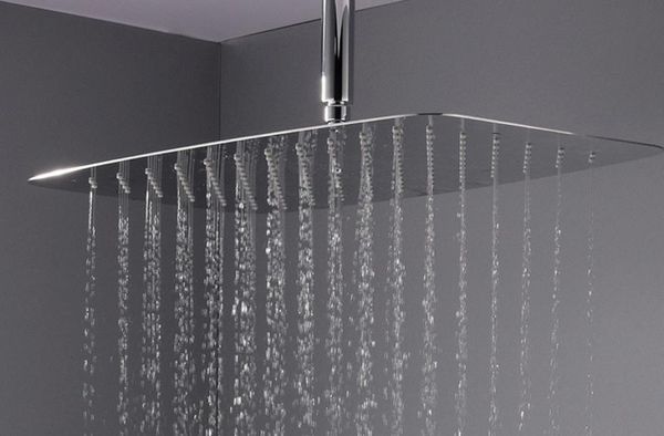 Douche de luxe Ultra mince de 2 mm d'épaisseur cachée plafond grande piste de douche de pluie haute douche inox potentiel en acier inoxydable RA6631012