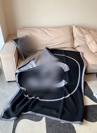 Luxe bewegwijzering deken echte kasjmier en wol klassiek dikker warme dekens groot formaat 135 * 170 cm voor thuisreizen en vakantie mode creatieve geschenken 2022