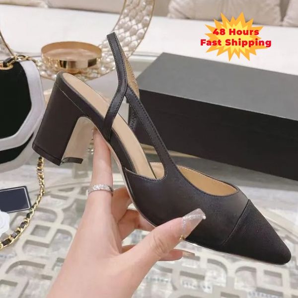 Luxury Slingback Sandals para mujer Bowknot Diseñador Classics Heels Ballet Dance Shoe Dress Zapatos Damas Slip en bote