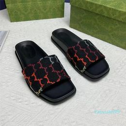 Luxe Slippers Slide Merkontwerpers Dames Dames Holle Platform Sandalen Dames Slide Sandaal Met In elkaar grijpende Sunny Beach Vrouw