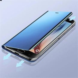 Luxury Smart Mirror Flip Case para Samsung Galaxy A32 A52 A72 5G A02S A12 A02 A82 M62 F62 M12 Soporte Phone Coque Fundas Coque